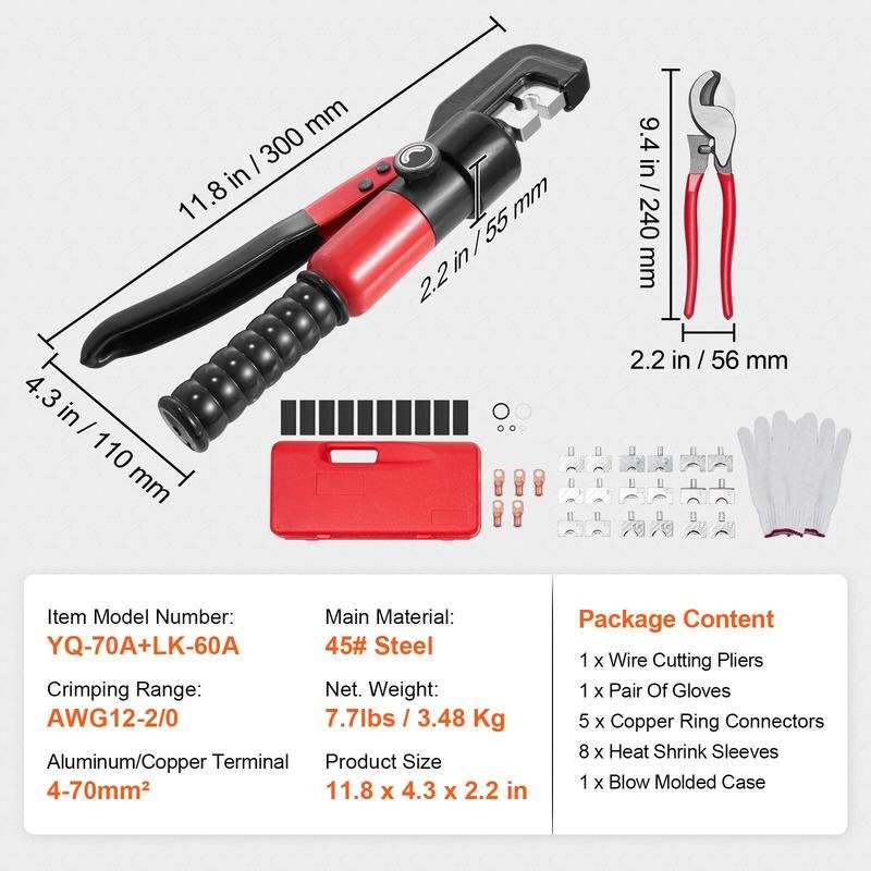Hydraulic Crimping Tool with 9 - Pliers review and price